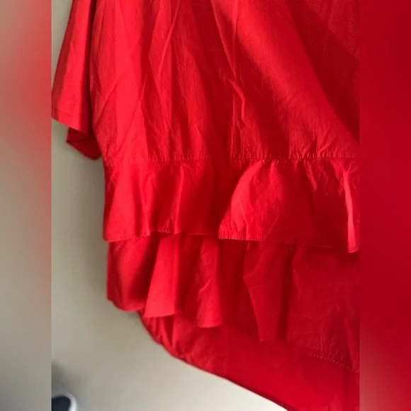Zara Vibrant Red Ruffle Tunic - Picture 5 of 10